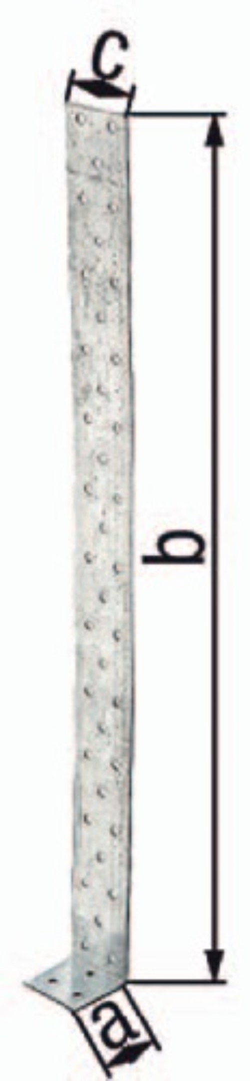 GAH 332105 Flachstahlbetonanker  205 x 40 x 40 mm Stärke 2 mm Stahl roh sendzimi