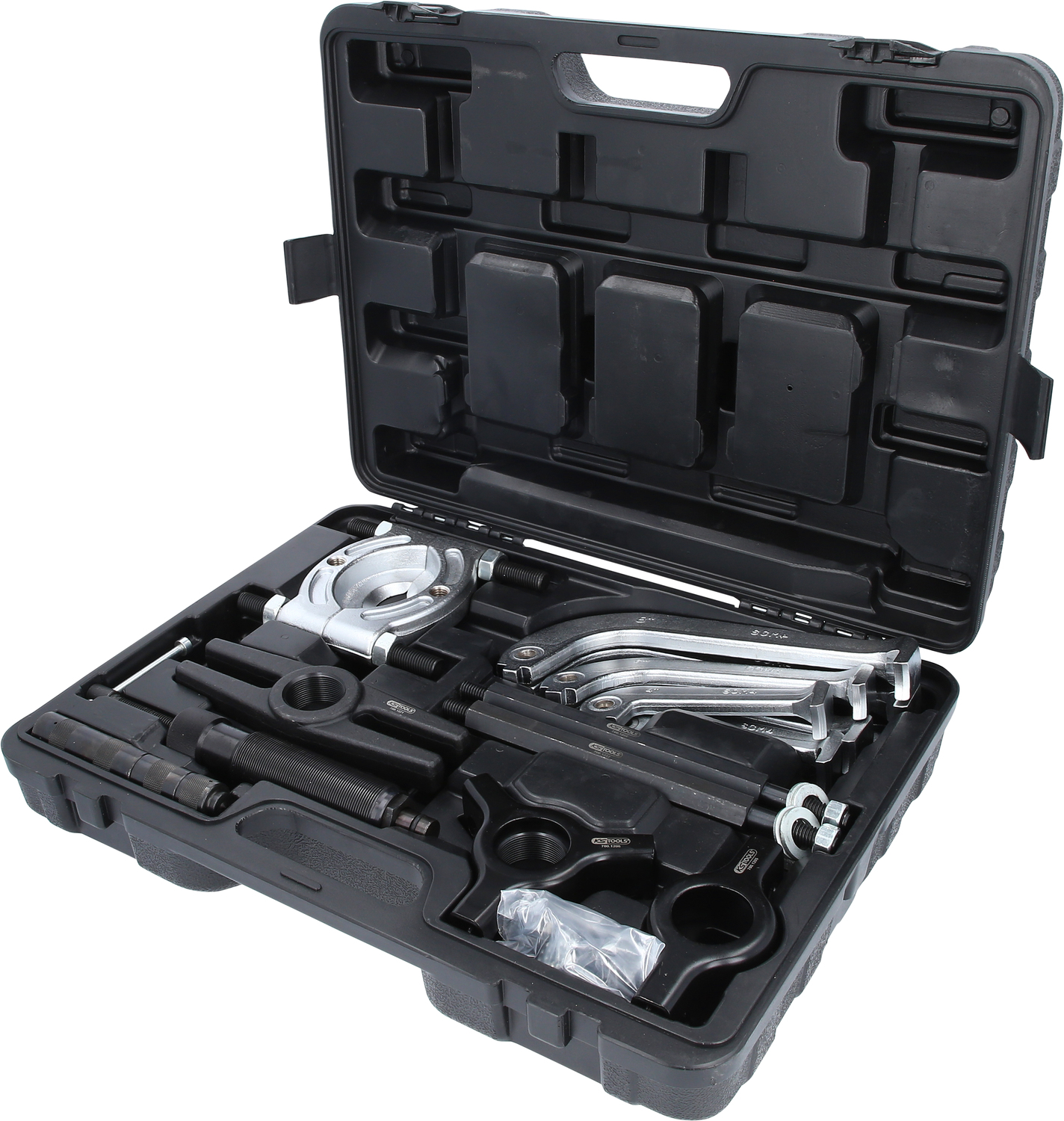 KS Tools 700.1200 Hydraulischer Abziehersatz 2-armig und 3-armig, 22-tlg.