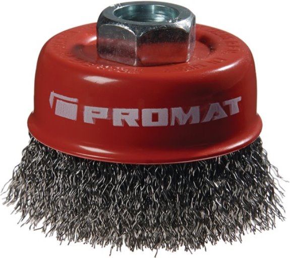 PROMAT  Topfbürste  D. 80 mm Drahtstärke 0,3 mm Stahl 8500 min-¹