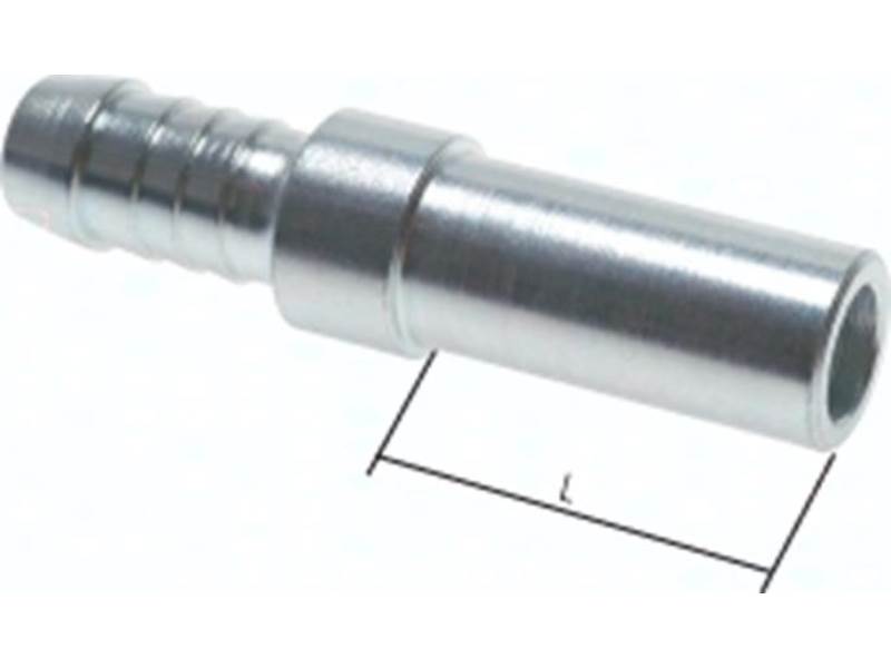 Schlauchnippel Rohr 10 S, 7 - 8mm, Stahl verzinkt 862 0600