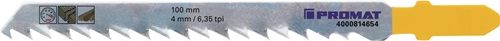 PROMAT  Stichsägeblatt  Gesamtlänge 100 mm Zahnteilung 4 mm Stärke 1,27 mm HCS