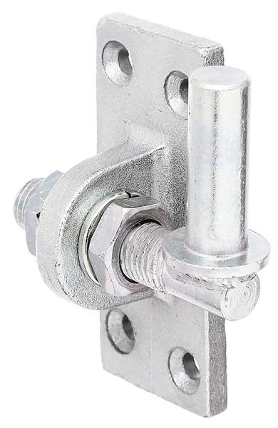 GAH 318246 Kloben  zum Anschrauben 16x45mmStahl roh galv. verz. dickschichtpassiviert Ausführung verstellbar um 20 mm Ausführung: verstellbar um 20 mm mit Muttern und zwei Federringen · der Kloben erlaubt das Einstellen des Tores im montierten Zustand · M