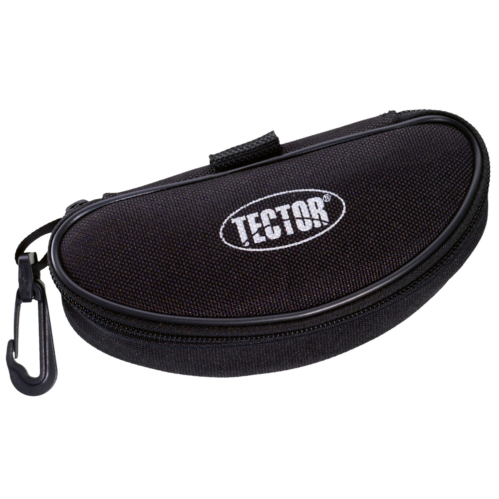 BRILLEN-ETUI   TECTOR,  Schwarz mit Reissverschluss
