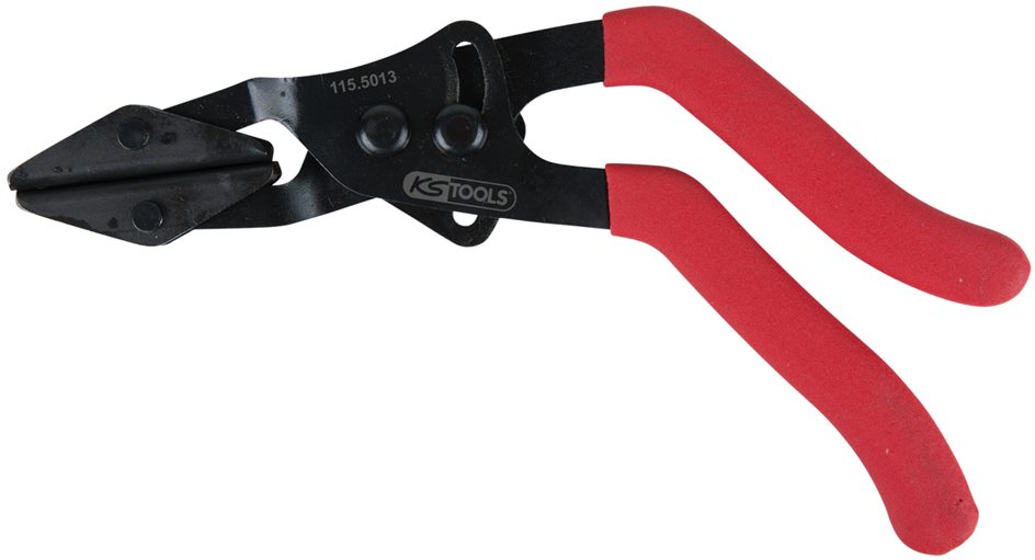 KS Tools 115.5013 Stufenlose-Abklemmzange abgewinkelt, Ø 35,0 mm