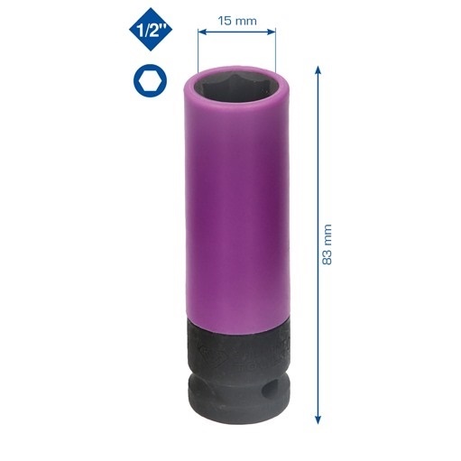 Brilliant Tools  BT691004 Alu-Felgen-Kraft-Stecknuss, SW15 mm