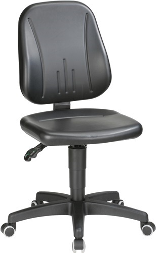 BIMOS 9653-   551 Arbeitsdrehstuhl Unitec Rollen Kunstlederpolster schwarz 440-6