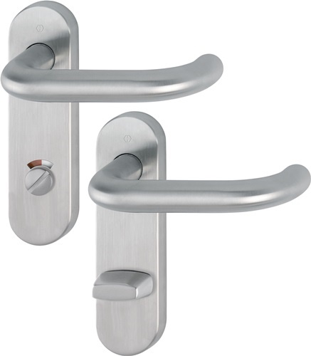 HOPPE 10721063 Kurzschildgarnitur Paris E138/353KH Edelstahl F69 RWSK/OL abgerun
