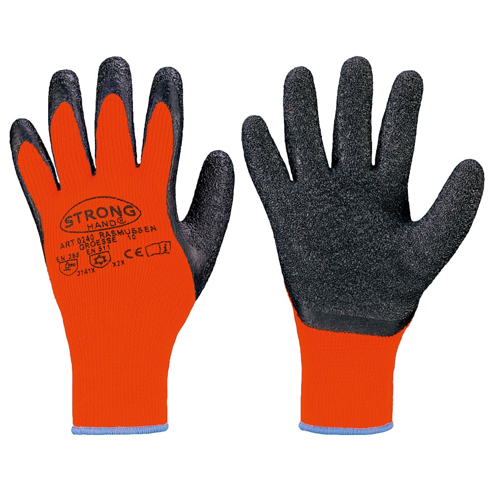 Gr .11 *RASMUSSEN* STRONGHAND® HANDSCHUHE orange *RASMUSSEN* STRONGHAND® GLOVES