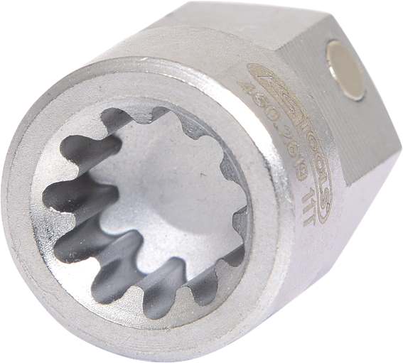 KS TOOLS 4602619 Spezialeinsatz Vielzahn M9 mit Magnet, für SAF und Knorr Sättel