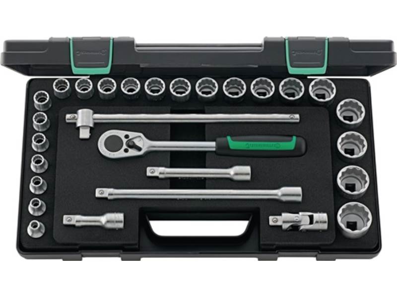 STAHLWILLE 96031407 Steckschlüssel-Satz 50/22/6 28-teilig 1/2 '' Schlüsselweiten