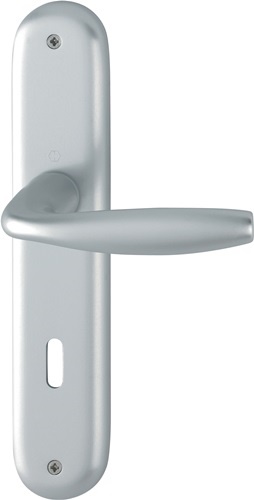 HOPPE 3272909 Langschildgarnitur New York 1810/273P Aluminium F1 OB 72 mm DIN li