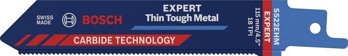BOSCH 2608900359 Säbelsägeblatt Expert Thin Tough Metal Länge 115 mm Breite 19 m