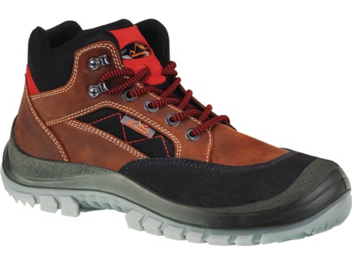 REMISBERG 52094-00-46 Sicherheitsstiefel Sherpa Größe 46 W. 11 braun/rot S3 EN I