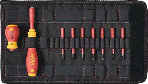 WIHA 41232 Schraubendreher-Satz SlimVario® 9-teilig mit Wechselklingen VDE isoli