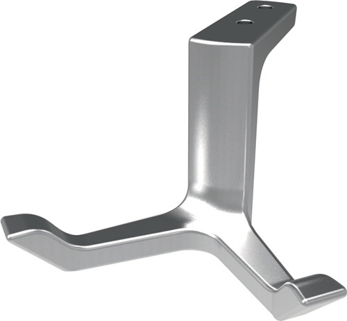 HERMETA 0200-01E Decken-Mantelhaken 0200 zweifach Ausladung 87 mm Aluminium silb