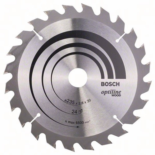 BOSCH 2608640725 Kreissägeblatt PRO Wood Außen-Ø 235 mm Zähnezahl 24 WZ Schnittb