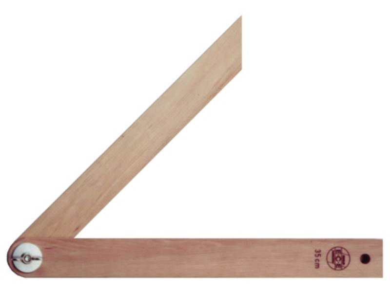 ECE 229 Schmiege  Schienenlänge 350 mm  Weißbuche mit Flügelmutter