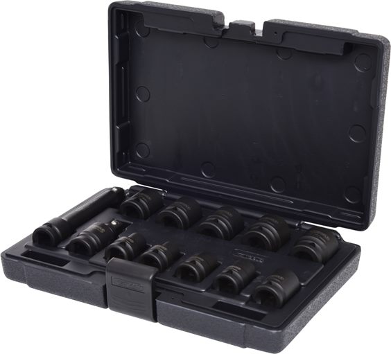 KS Tools 515.0112 1/2'' Sechskant-Kraft-Stecknuss-Satz, kurz, 12-tlg.