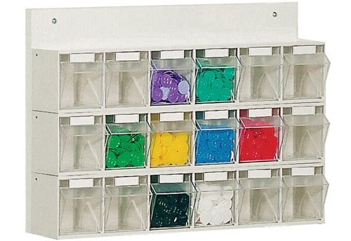 LOCKWEILER 1551814 Klarsichtmagazin  H410xB600xT108mm 18 x B Kunststoff weiß