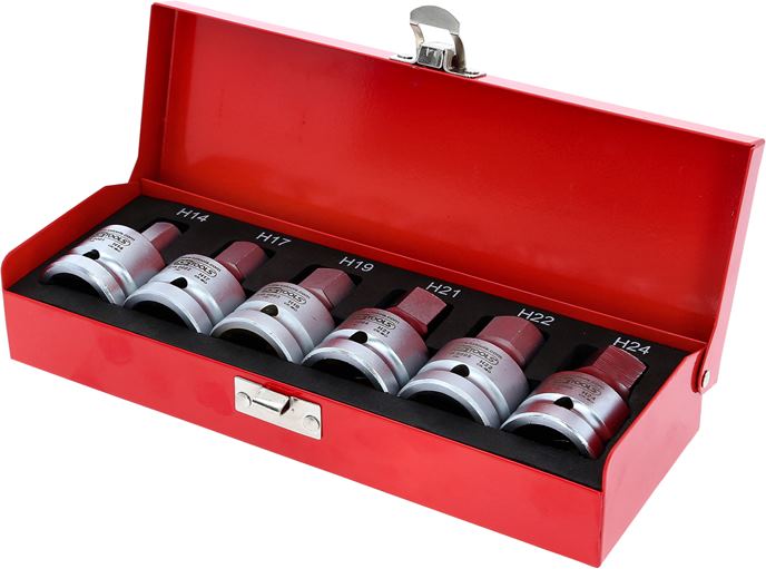 KS Tools 515.0000 3/4'' Kraft-Bit-Stecknuss-Satz, 6-tlg., 14-24mm