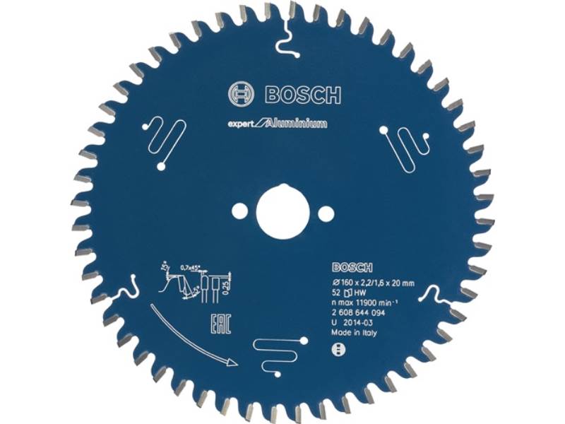 BOSCH 2608644116 Kreissägeblatt EXPERT for Aluminium Außen-Ø 315 mm Zähnezahl 96