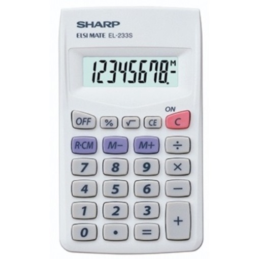 Sharp Tischrechner EL-233S 8Zeichen Batterie ws