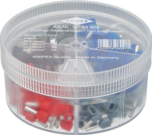 KNIPEX 97 99 908 Sortimentsbox  200-teilig 2 x 0,75 - 2 x 2,5 mm²  Kunststoffbox