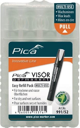 PICA 991/52 Minen-Set Visor permanent 4x weiß wasserfest