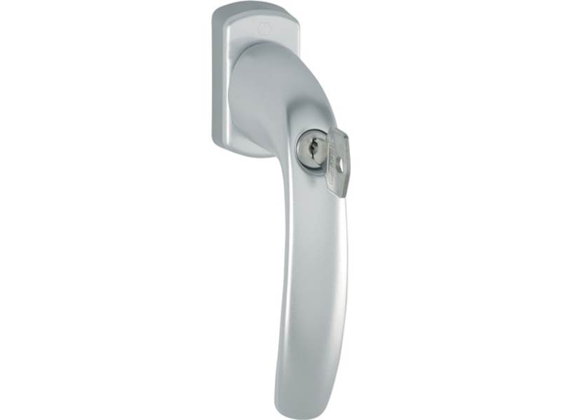 HOPPE 3286391 Fenstergriff New York 0810S/U10 Aluminium 35 mm F9016 / verkehrswe