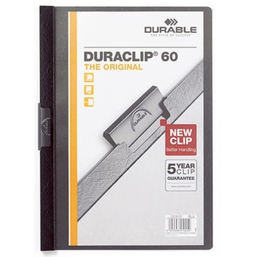 DURABLE Klemmmappe DURACLIP 60 220901 DIN A4 Hartfolie schwarz
