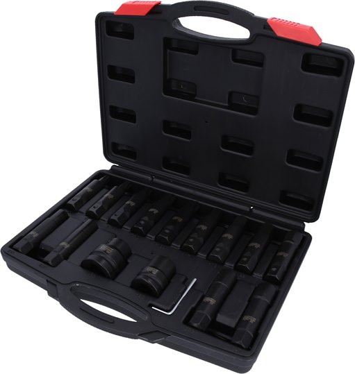 KS Tools 450.0420 3/4''+1'' Kraft-Wechsel-Stecknuss- und Bitstecknuss-Satz, 16-t