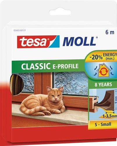 TESA 05463-00121-00 Fenster-/Türmoll tesamoll® 5463 B9mmxH4mmxL6m braun