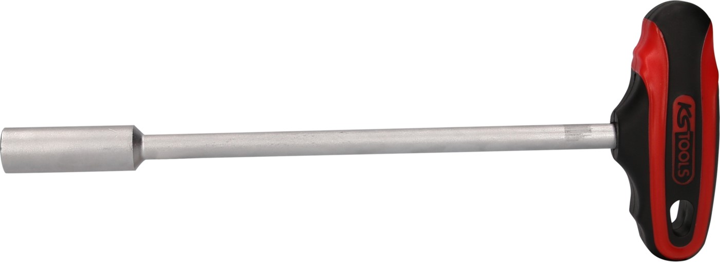 KS Tools 158.5013 CHROMEplus T-Griff-Nuss-Schraubendreher, lang, 13mm