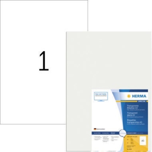HERMA Etikett Premium 8694 297x420mm transparent 50 St./Pack.