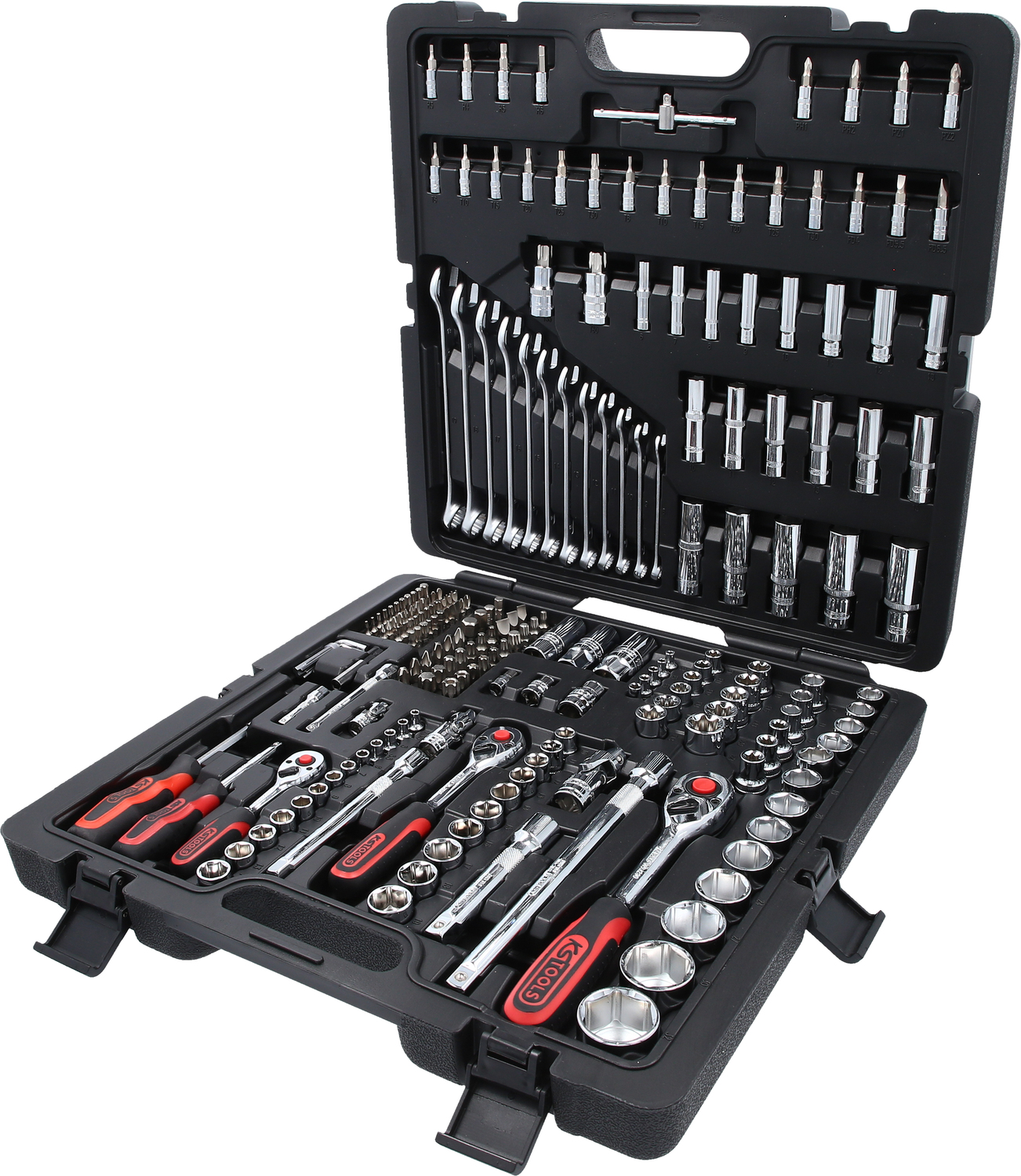 KS Tools 918.0216 1/4''+3/8''+1/2'' CHROMEplus Steckschlüssel-Satz, 216-tlg.
