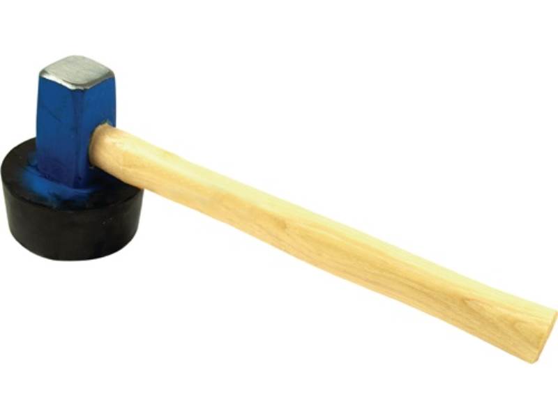 PROMAT  Plattenlegerhammer  1500 g rund (anvulkanisiert)