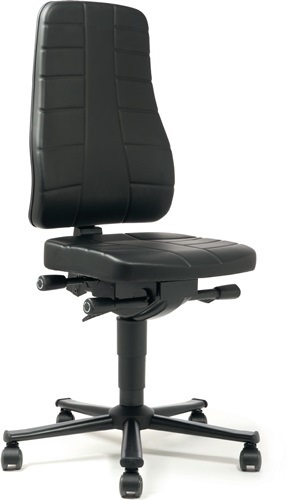 BIMOS 9643-2571 Arbeitsdrehstuhl Highline Rollen Kunstlederpolster schwarz 450-6
