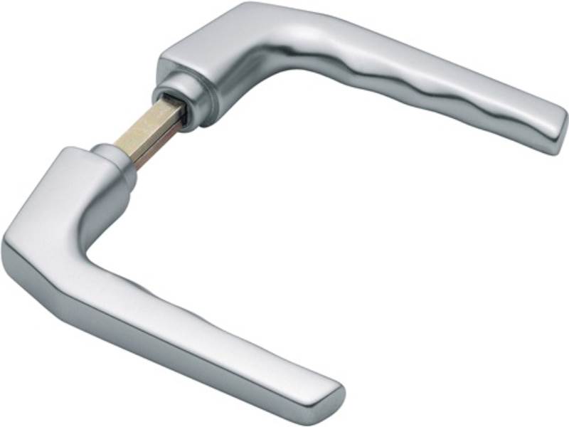 HOPPE 507634 Türdrückerpaar Frankfurt 117L Aluminium F1 ohne Rosetten Vierkant 8
