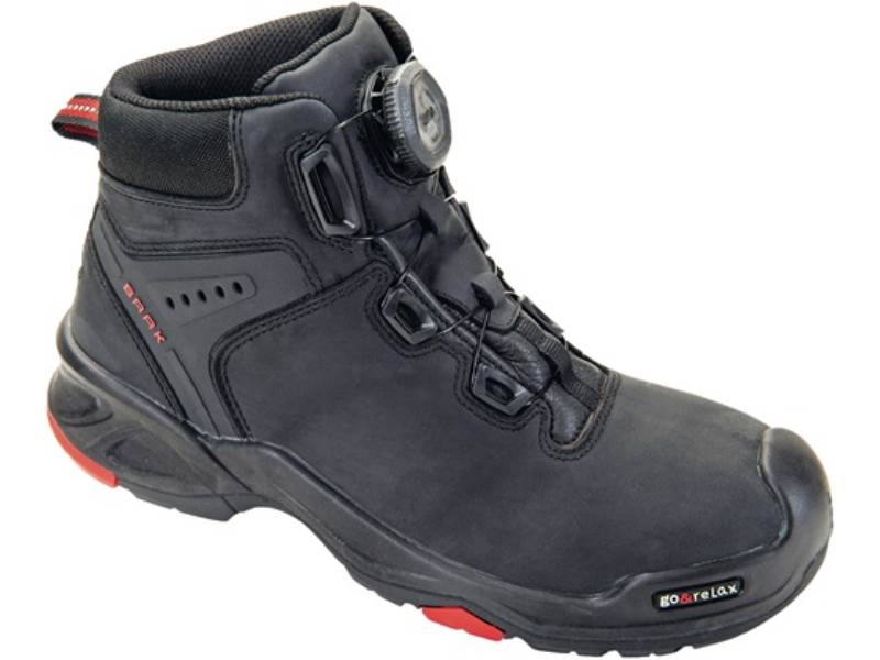 BAAK 6642-46 Sicherheitsstiefel Braxton Größe 46 W. 11 schwarz/rot S3 HI HRO SRC