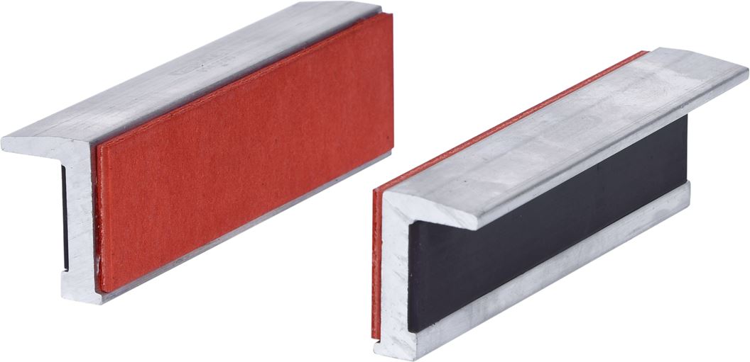KS Tools 914.0090 Alu-Schraubstock-Schonbacken,Gummibesatz,100mm