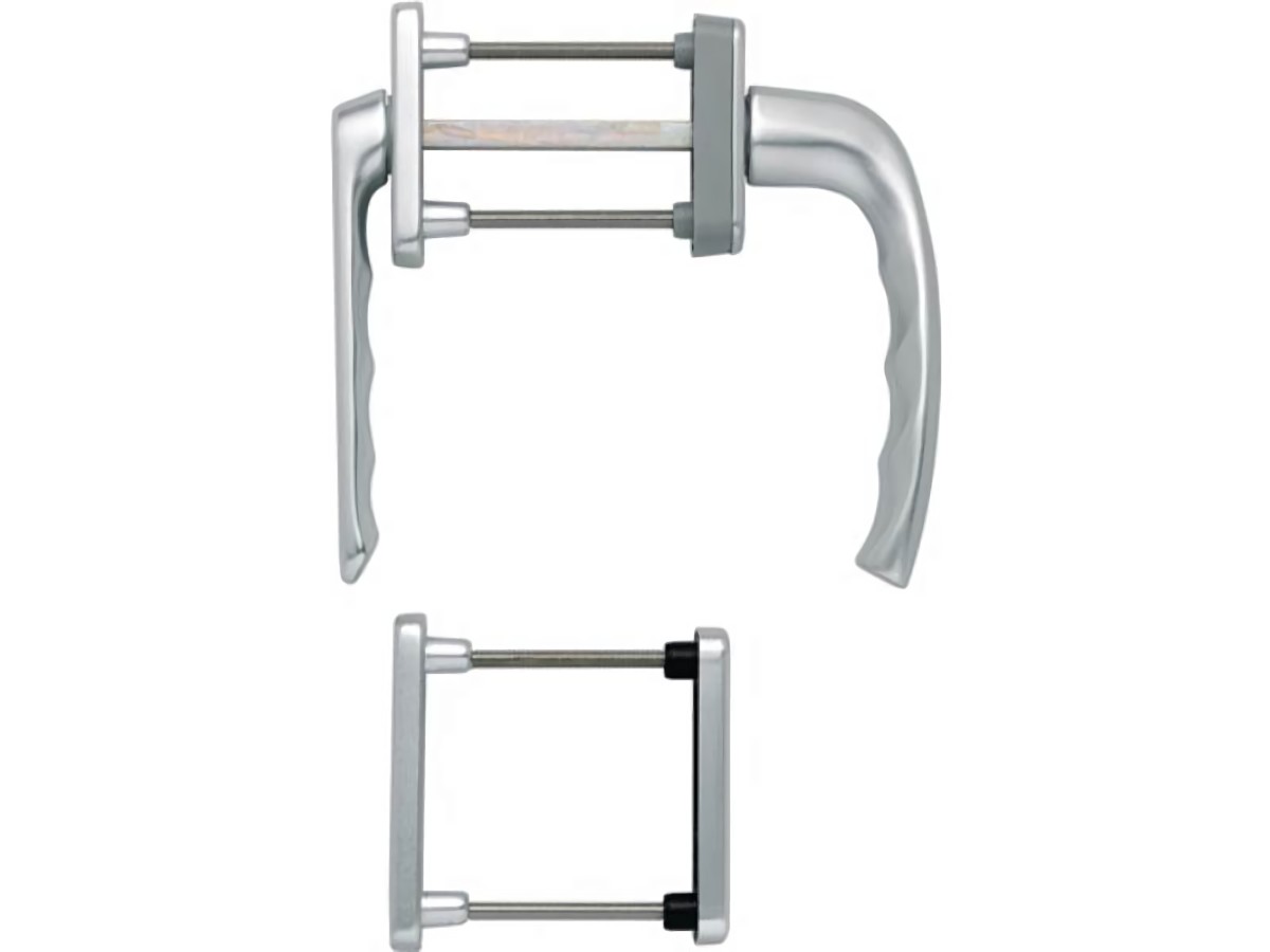 HOPPE 3273928 Balkongarnitur New York 099KH/961N/U10/ Aluminium F1 63-73 mm Vie