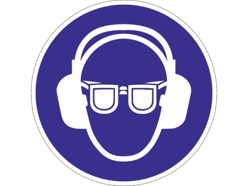 Gebotszeichen Gehör-/Augenschutz benutzen Kunststoff