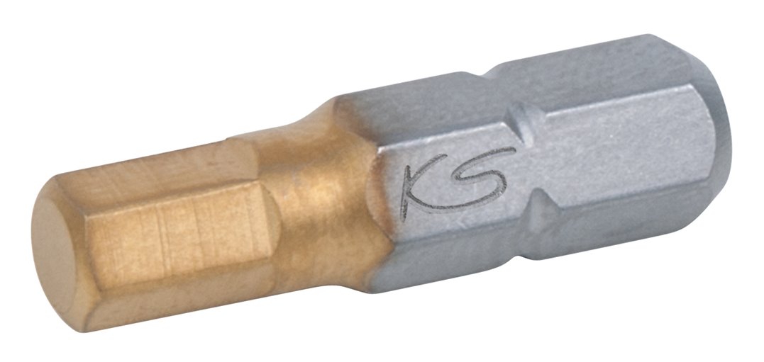 KS Tools 911.3672 1/4'' TIN Bit Innensechskant, 25mm, 5mm