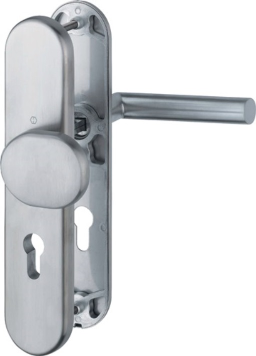 HOPPE 3950992 Schutzgarnitur Utrecht E86G/3331A/3440/1444Z Edelstahl F69 72 mm 4