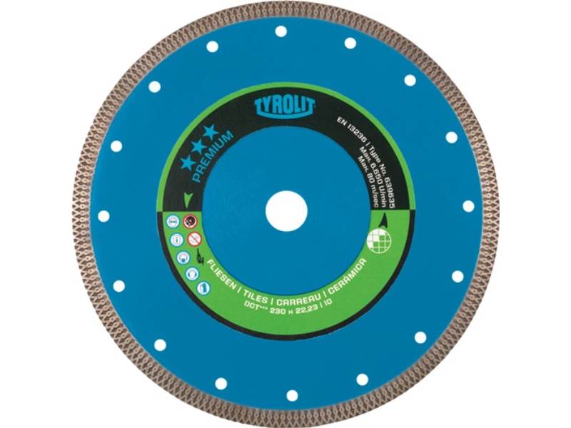 TYROLIT 639635 Diamanttrennscheibe Premium D. 230 mm Bohrung 22,23 mm  1,6 mm