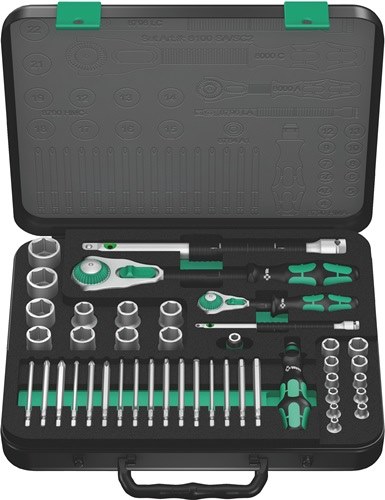 WERA 05160785001 Steckschlüssel-Satz 8100 SA/SC 2 Zyklop 43-teilig 1/4 + 1/2 ''