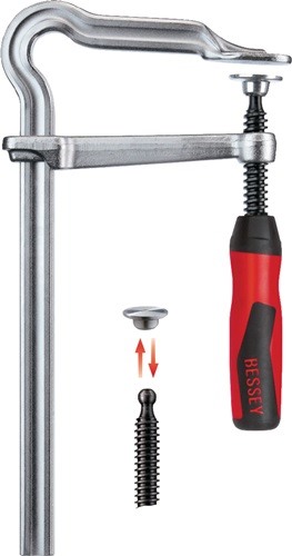 BESSEY GM16Z-2K Ganzstahlschraubzwinge OMEGA Spannweite 160 mm Ausladung 80 mm 2