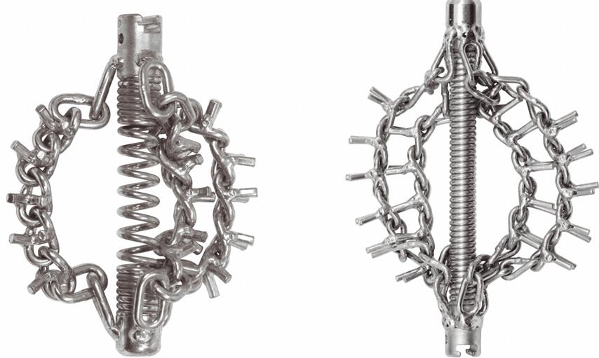 KS Tools 900.2278 Kettenschleuderkopf mit Spike-Kette, 2 Ketten Ø45mm,22mm