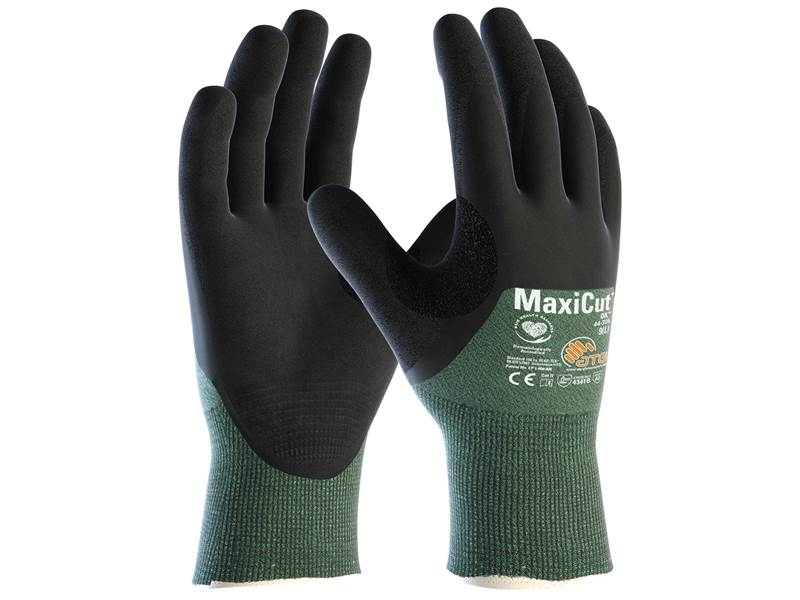 ATG® Schnittschutz-Strickhandschuhe MaxiCut® Oil (44-305) grün/schw 2482 Gr. 08