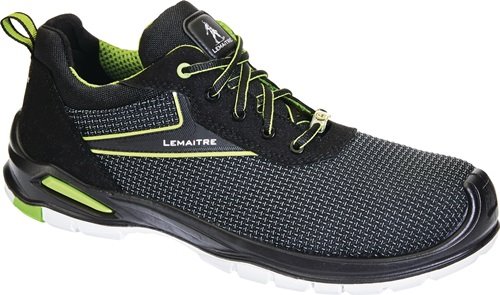 LEMAITRE 807643 Sicherheitsschuh Ringo Größe 43 W. L schwarz/grün S3 SRC ESD EN